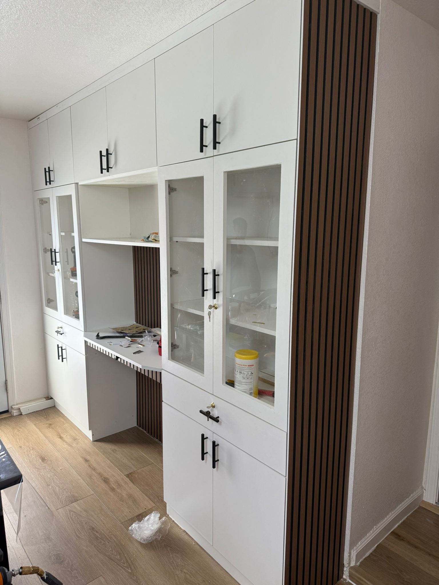 Before: Warped Cabinets