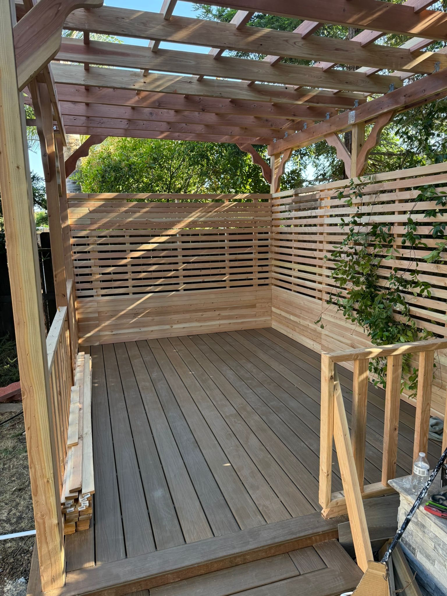 After: New Cedar Fence with Stain